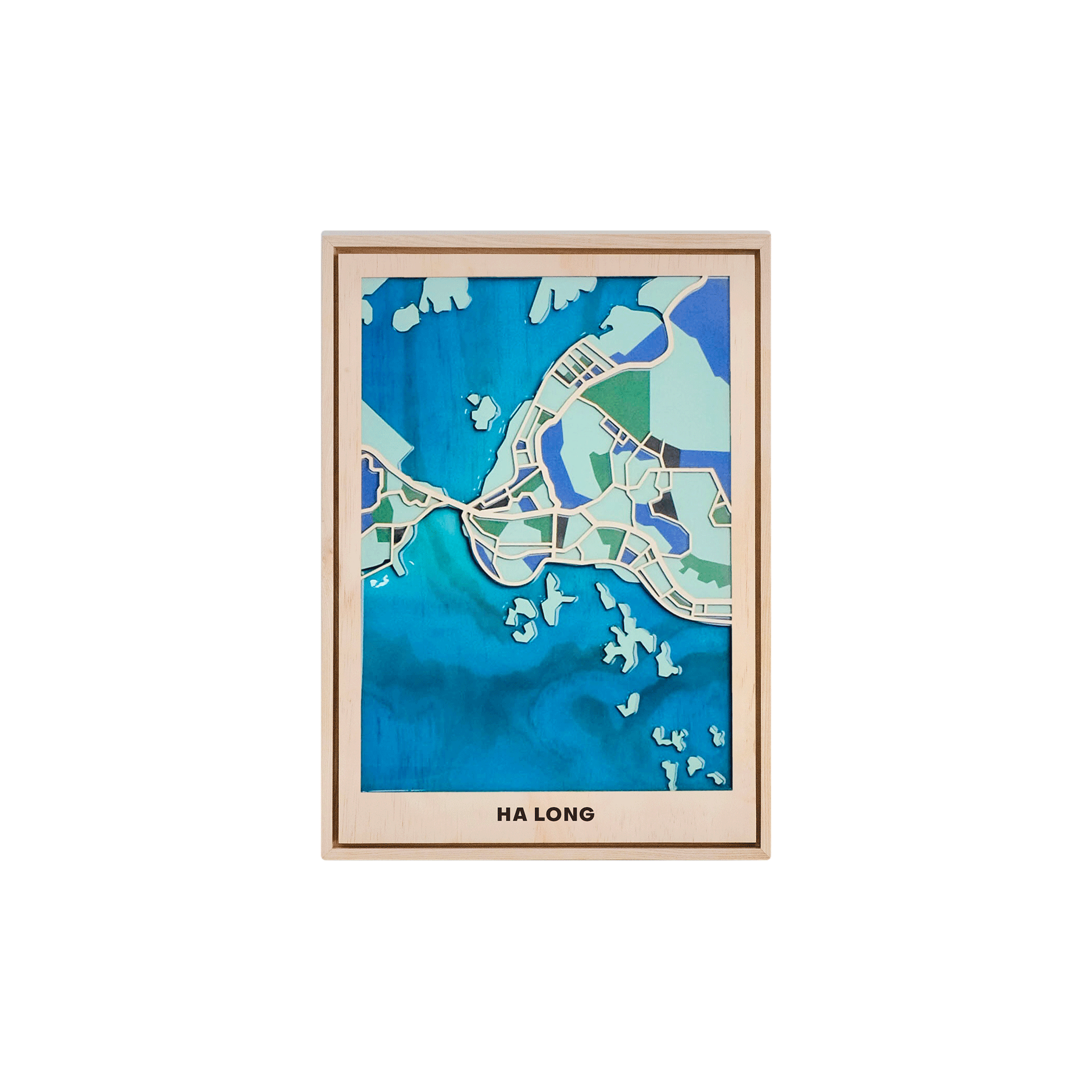 Ha Long Wooden Map Art