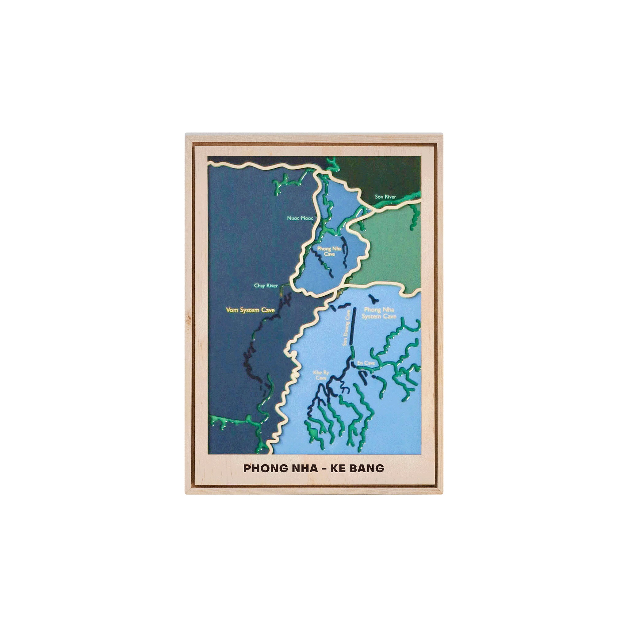 Phong Nha Wooden Map Art