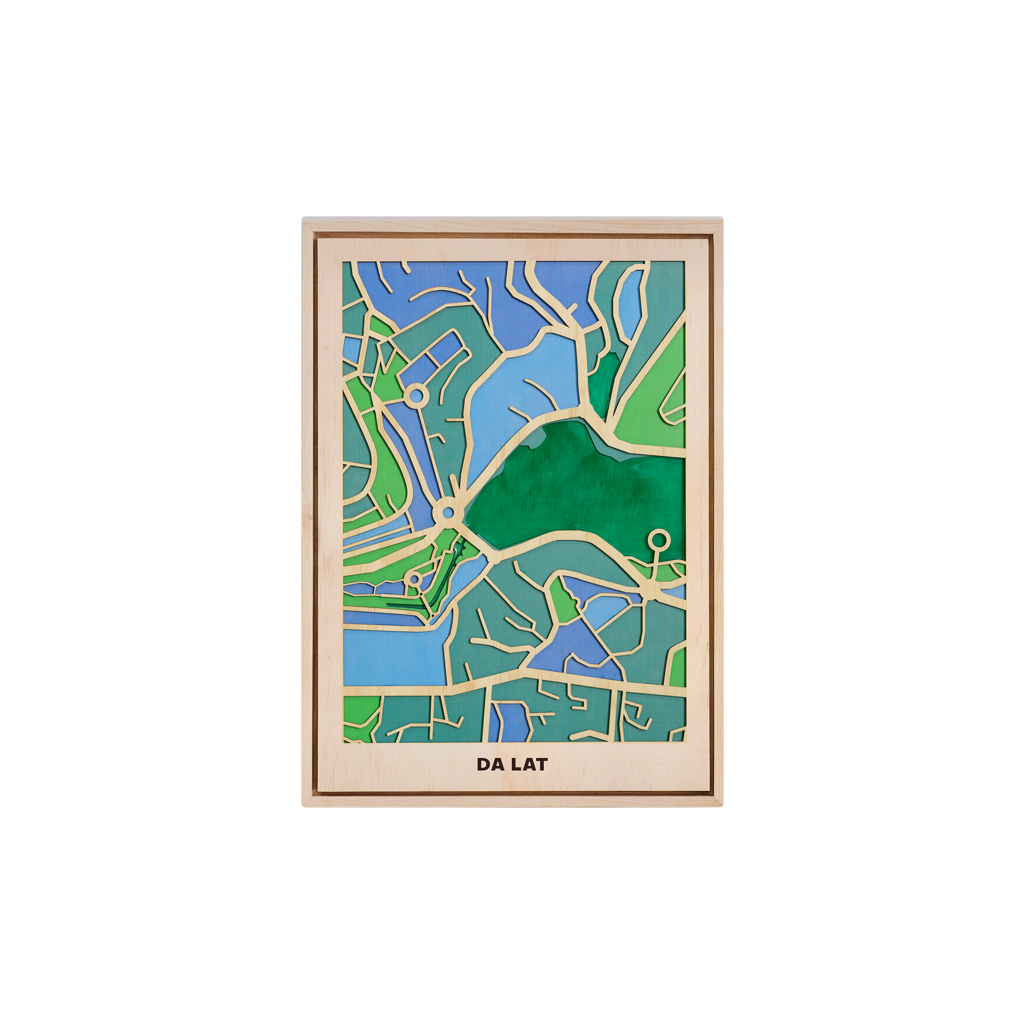 Da Lat Wooden Map Art