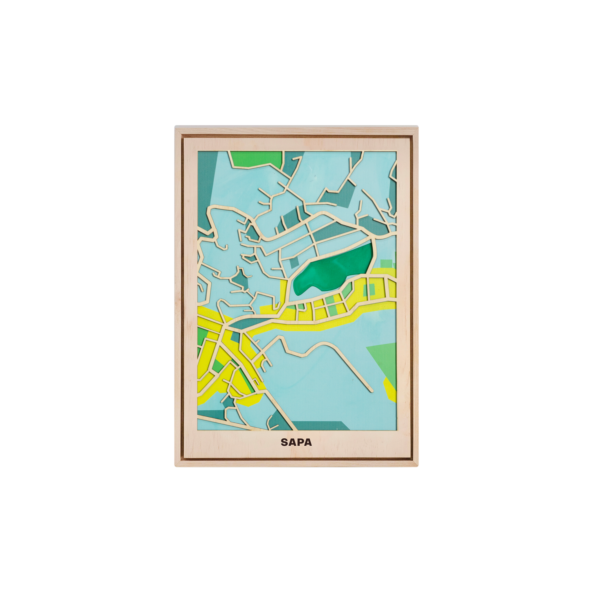 Sapa Wooden Map Art