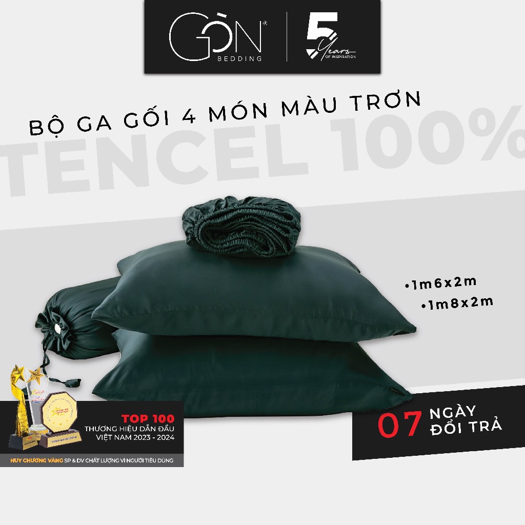 [Luxury] Bộ Ga Gối Lụa Tencel Phong Cách Sang Trọng