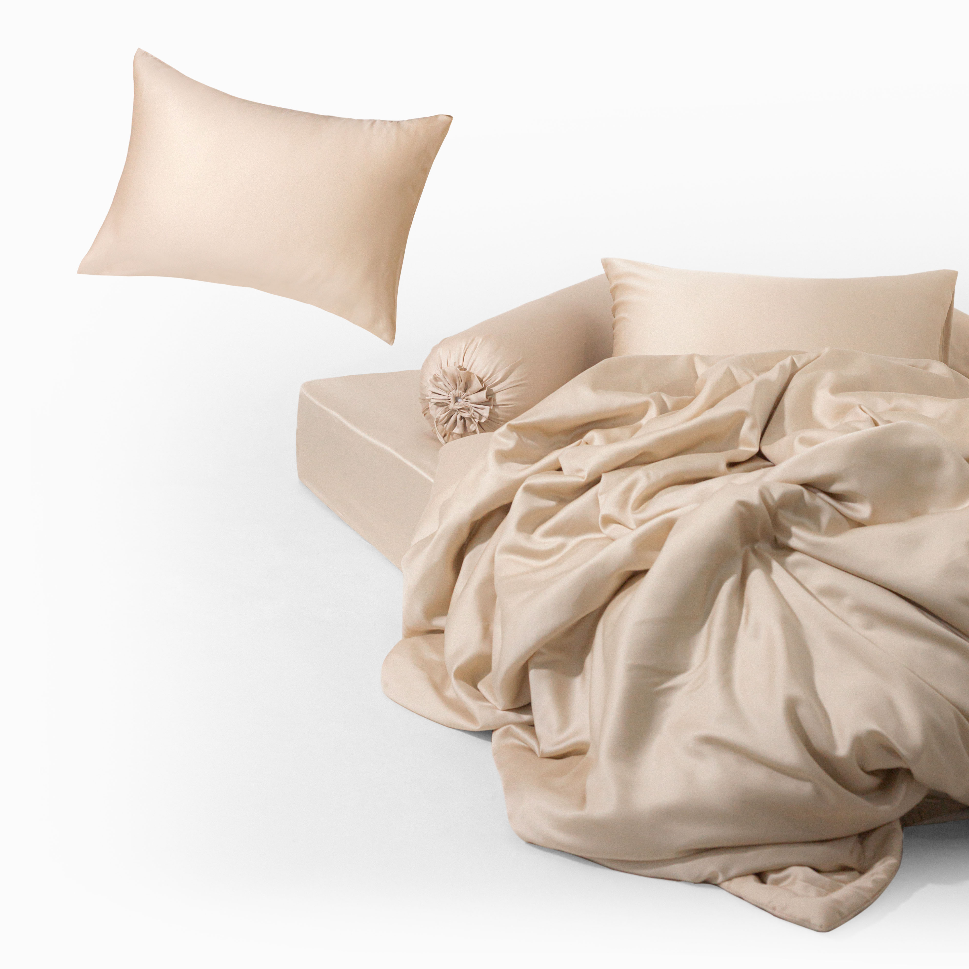 [ Elegant] Bộ Chăn Ga Gối Lụa Tencel Phong Cách Thanh Lịch
