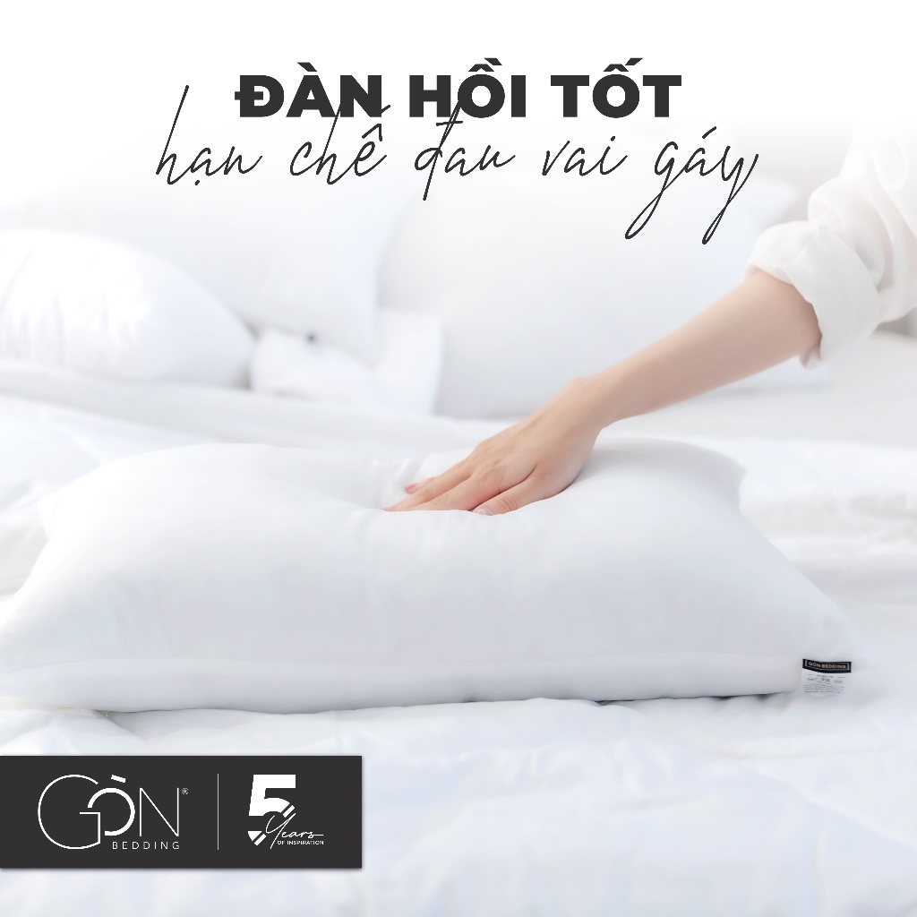 Ruột Gối Nằm Gòn Lông Vũ Kích Thước 50x70 cm