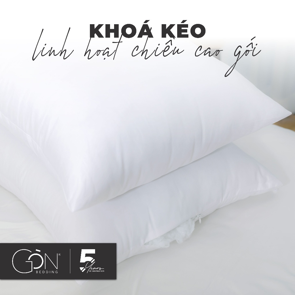 Ruột Gối Nằm Gòn Lông Vũ Kích Thước 50x70 cm