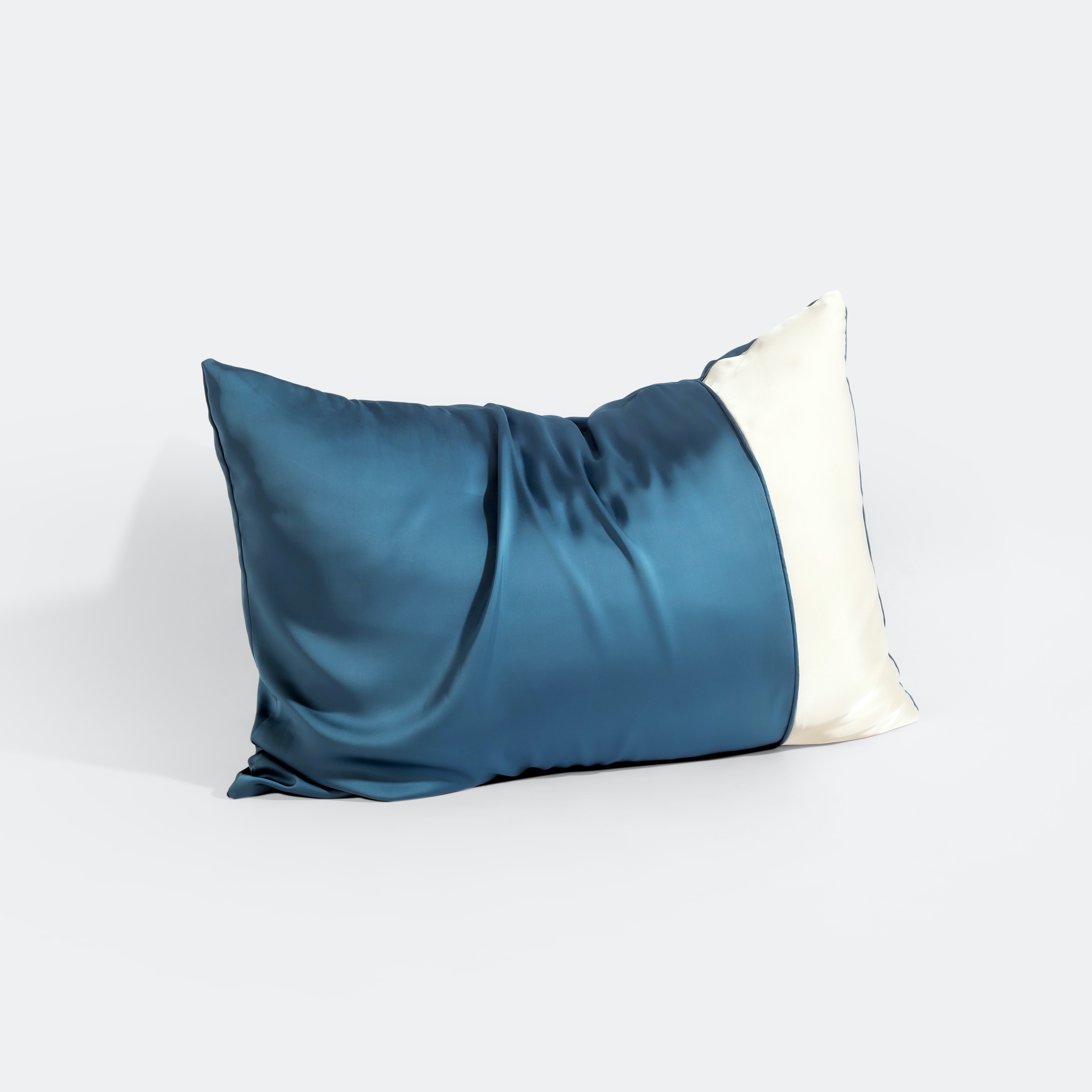 [Elegant] Vỏ Gối Nằm Lụa Satin Premium Cao Cấp Phối 2 Màu Trơn Phong Cách Thanh Lịch 50x70 cm