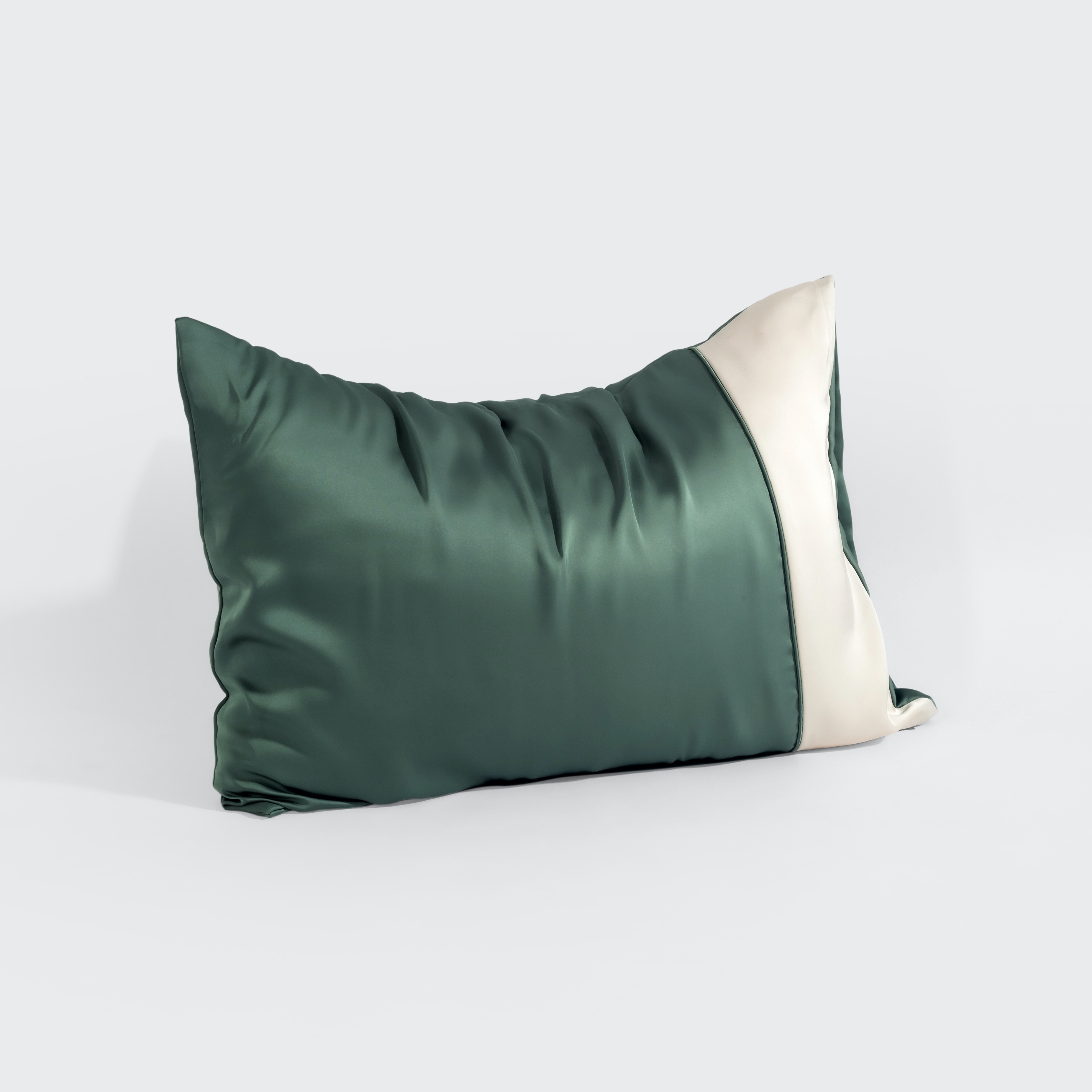 [Elegant] Vỏ Gối Nằm Lụa Satin Premium Cao Cấp Phối 2 Màu Trơn Phong Cách Thanh Lịch 50x70 cm