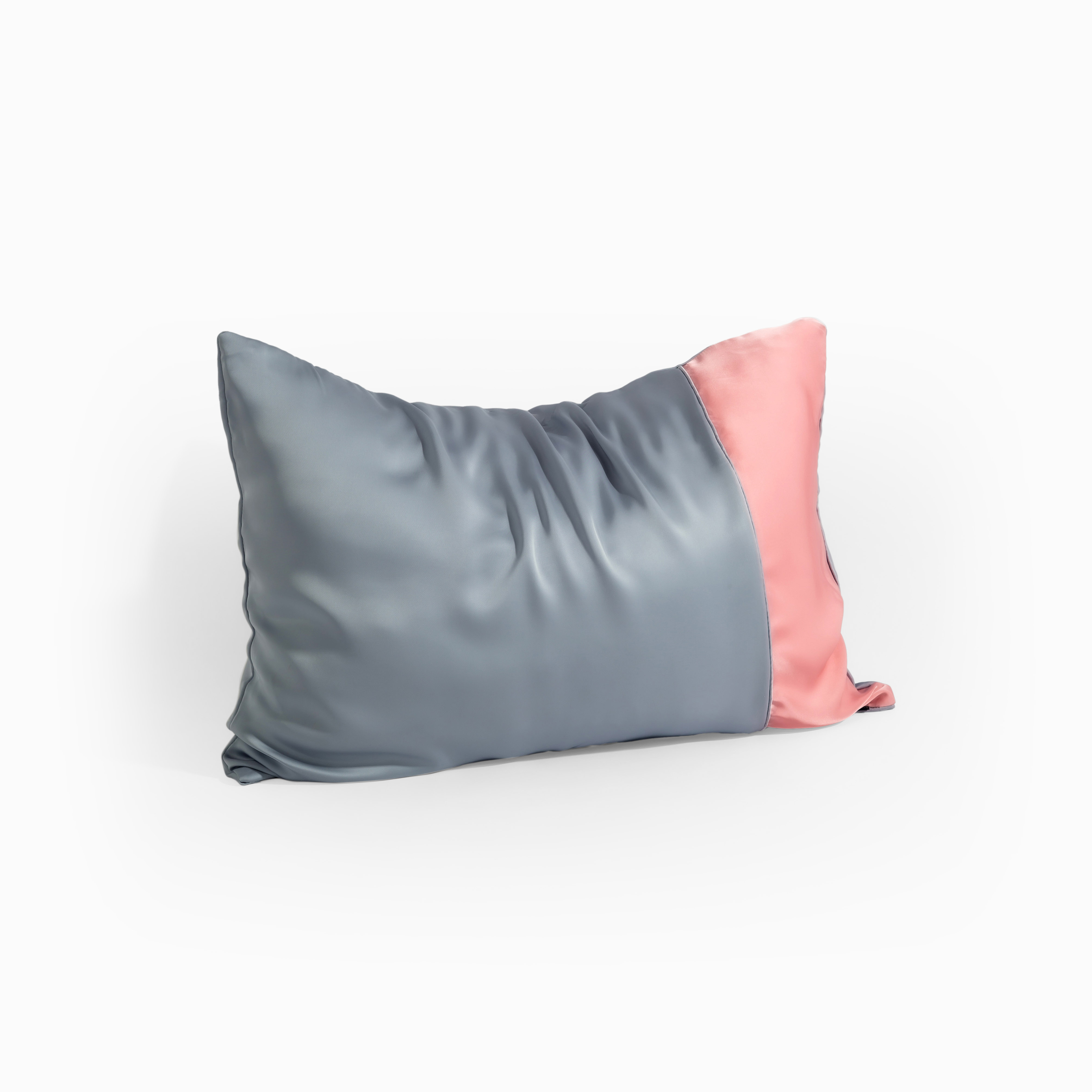 [Elegant] Vỏ Gối Nằm Lụa Satin Premium Cao Cấp Phối 2 Màu Trơn Phong Cách Thanh Lịch 50x70 cm