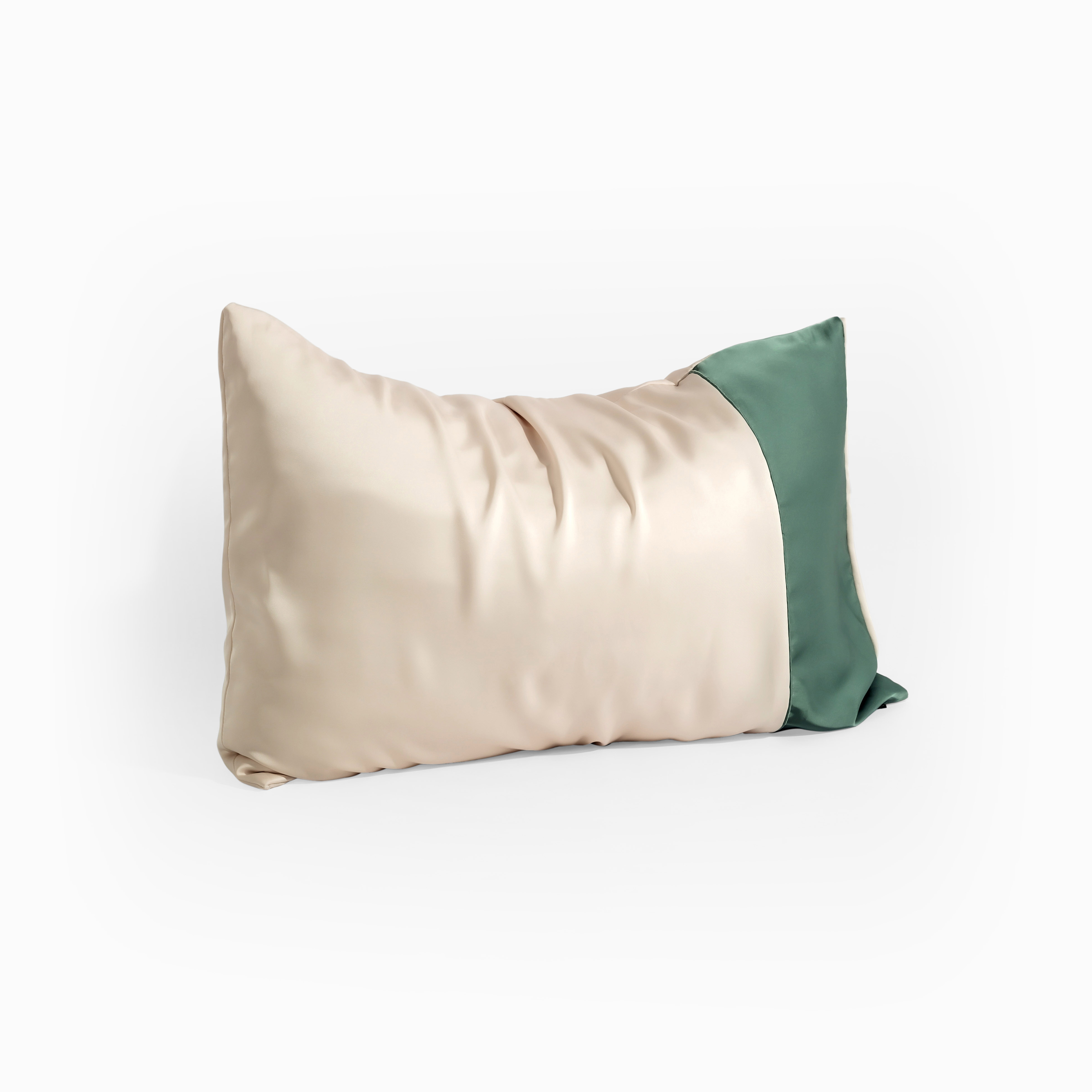 [Elegant] Vỏ Gối Nằm Lụa Satin Premium Cao Cấp Phối 2 Màu Trơn Phong Cách Thanh Lịch 50x70 cm