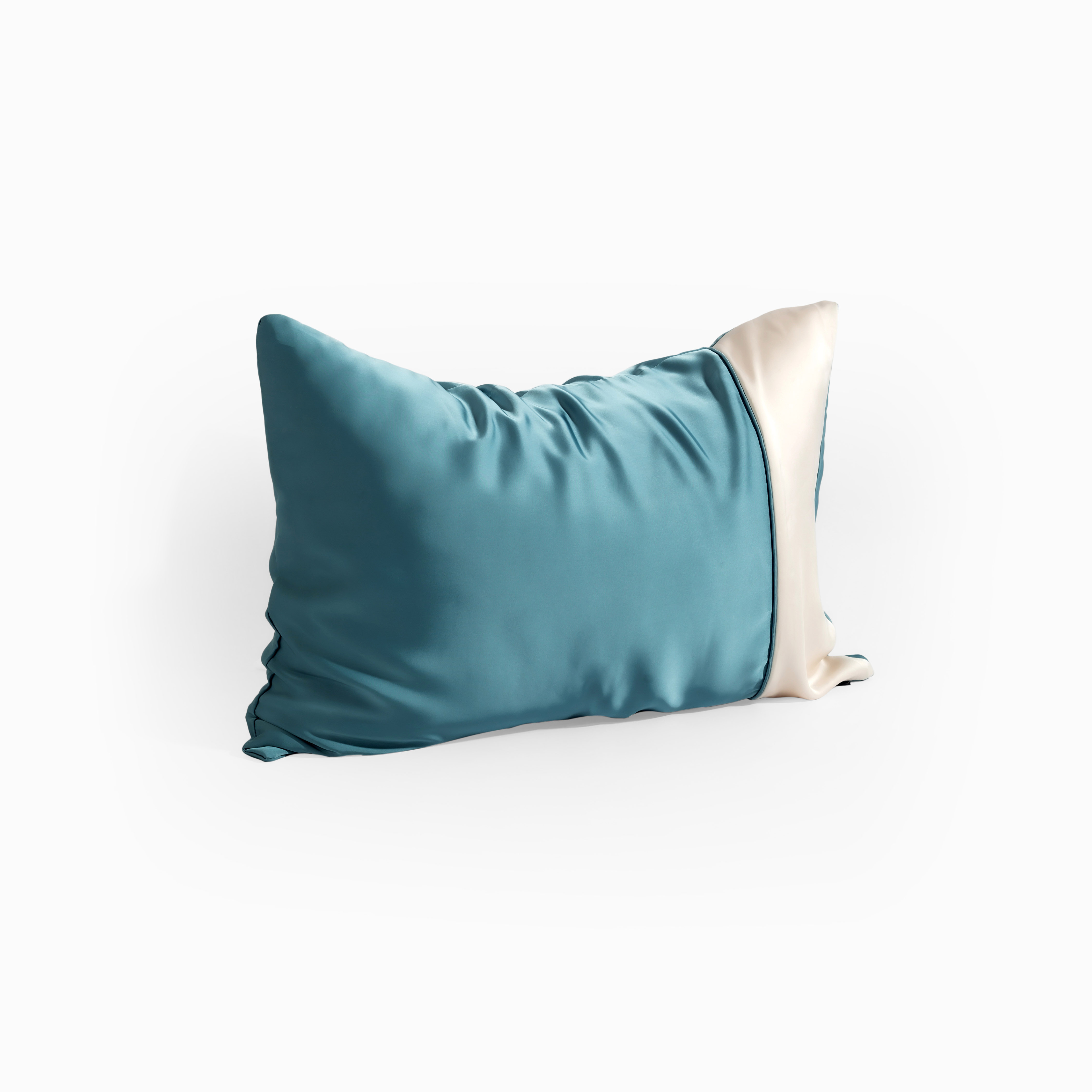 [Elegant] Vỏ Gối Nằm Lụa Satin Premium Cao Cấp Phối 2 Màu Trơn Phong Cách Thanh Lịch 50x70 cm