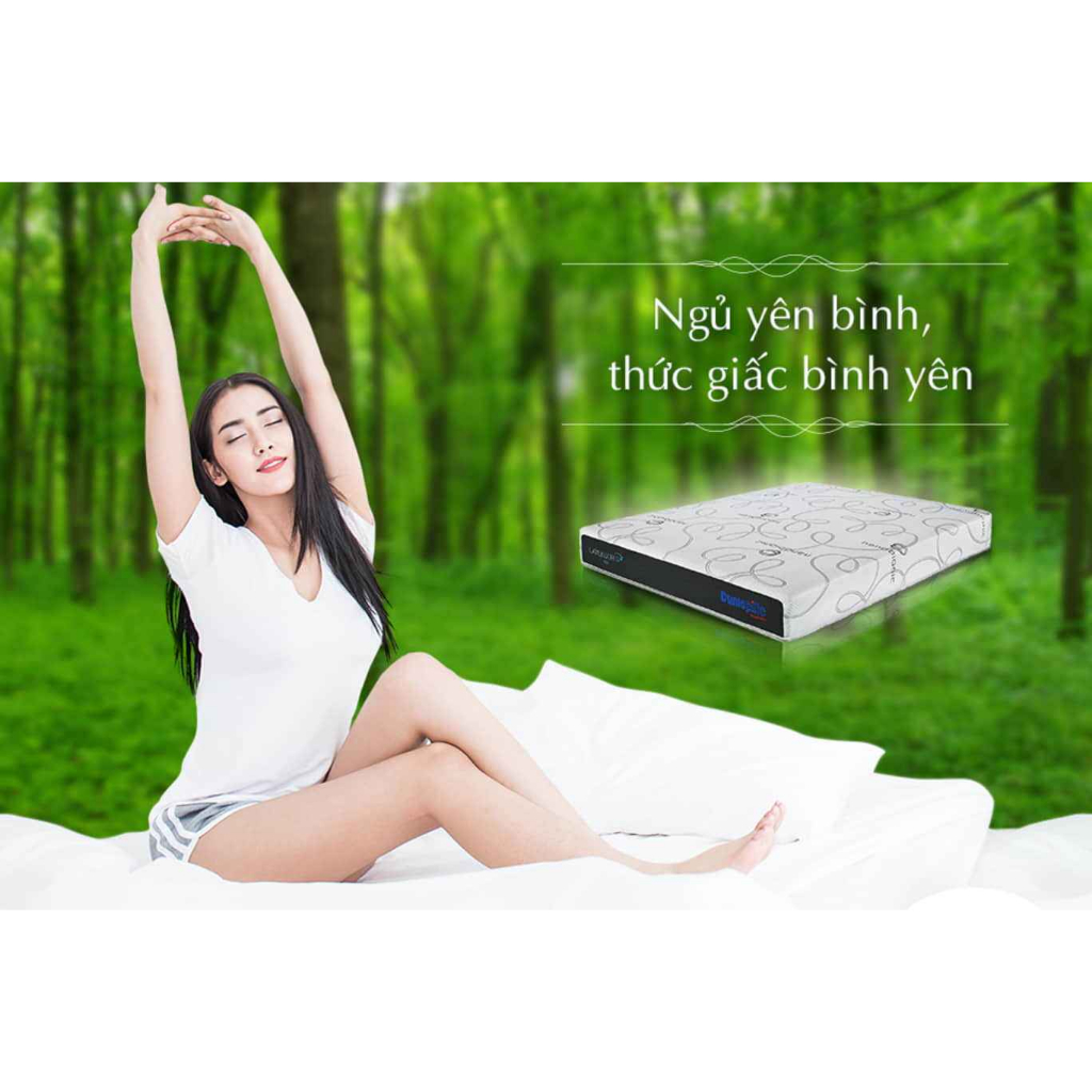 [Hàng chính hãng] Nệm Cao Su Dunlopillo Latex World Relax cao 10cm, Nâng Đỡ Cột Sống, Thoáng Khí, Kháng Khuẩn