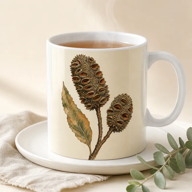 Banksia Seed Pods Ceramic Mug
