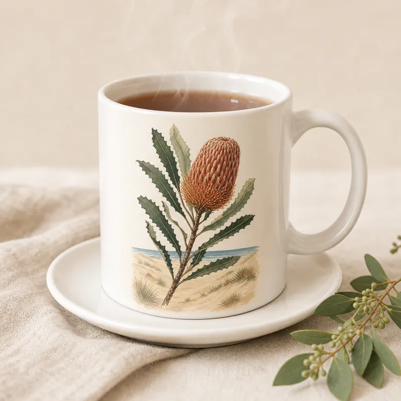 Coastal Banksia Dune Ceramic Mug
