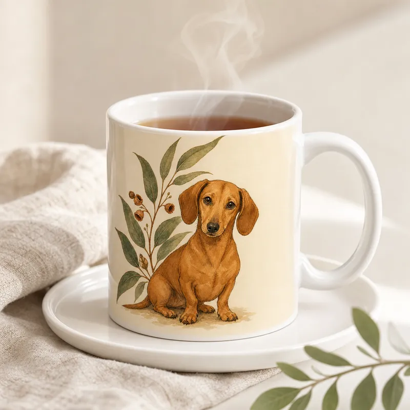 Dachshund Portrait Ceramic Mug