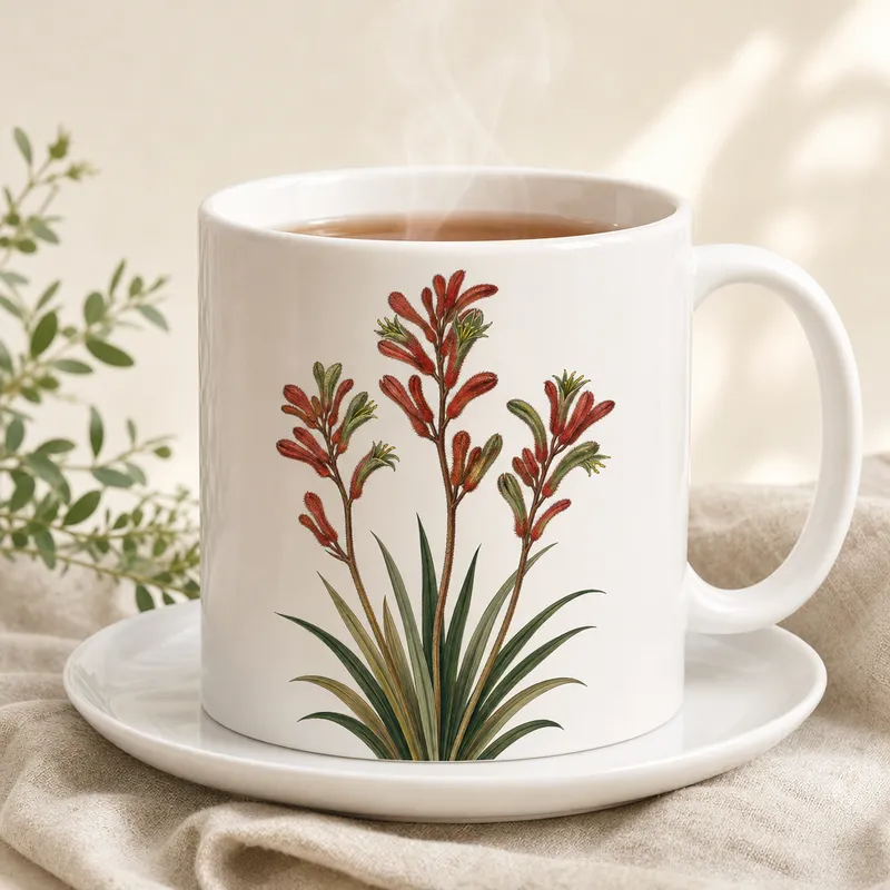 Kangaroo Paw Stems Ceramic Mug