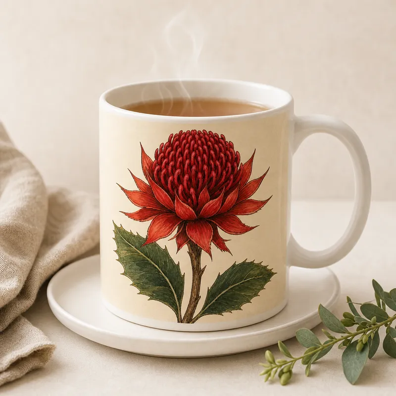 Waratah Bloom Ceramic Mug