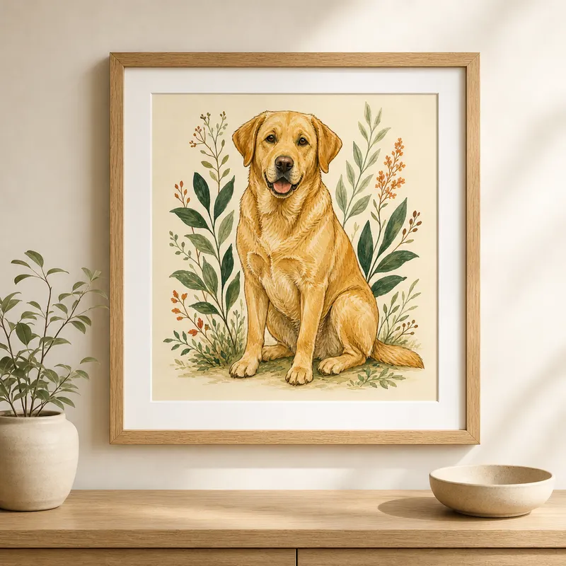 Labrador Portrait Framed Art Print
