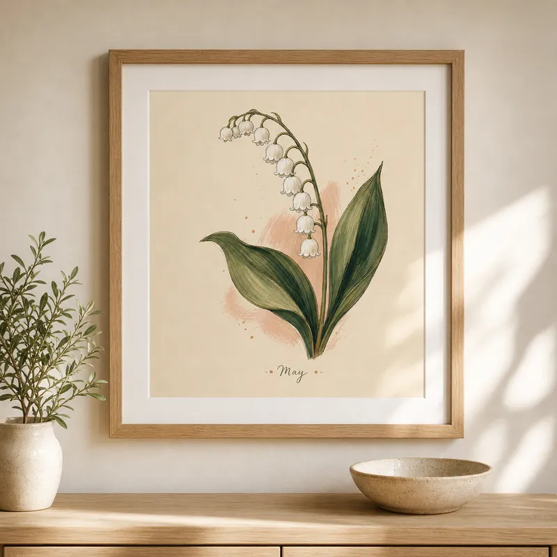 May Lily Bells Framed Art Print