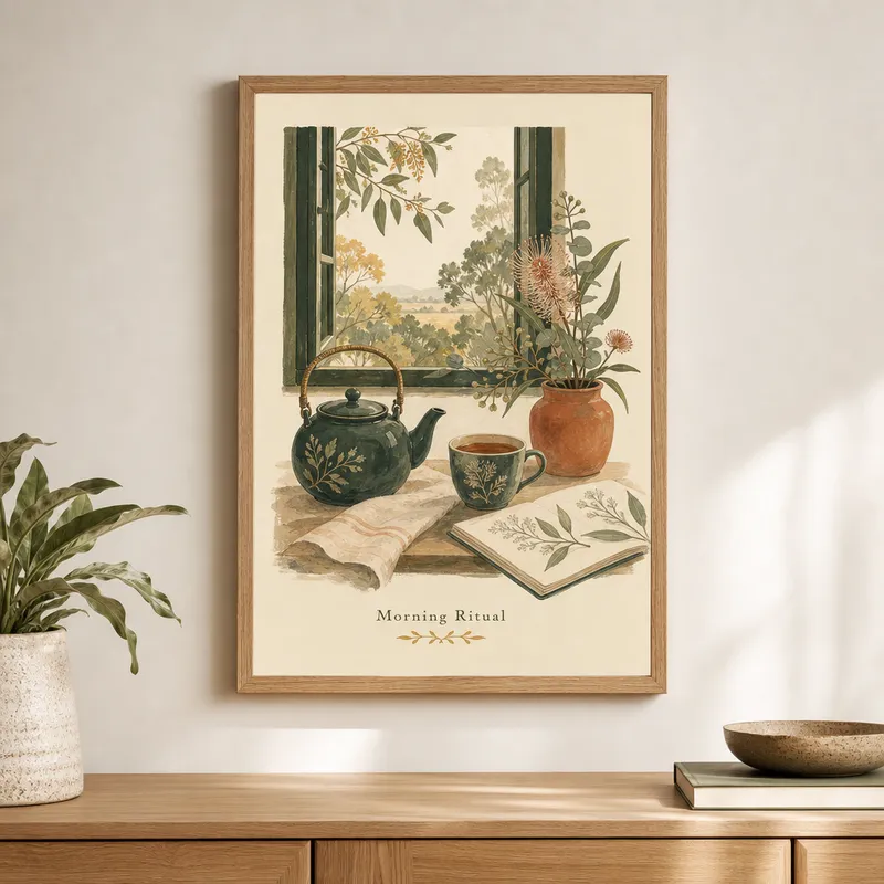 Morning Ritual Framed Art Print