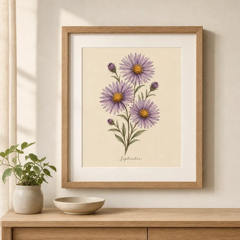 September Aster Framed Art Print