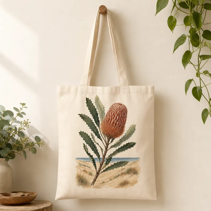 Coastal Banksia Dune Tote Bag