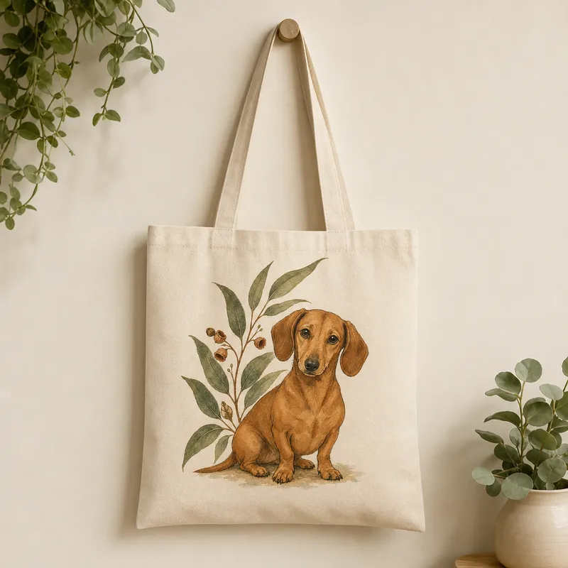Dachshund Portrait Tote Bag