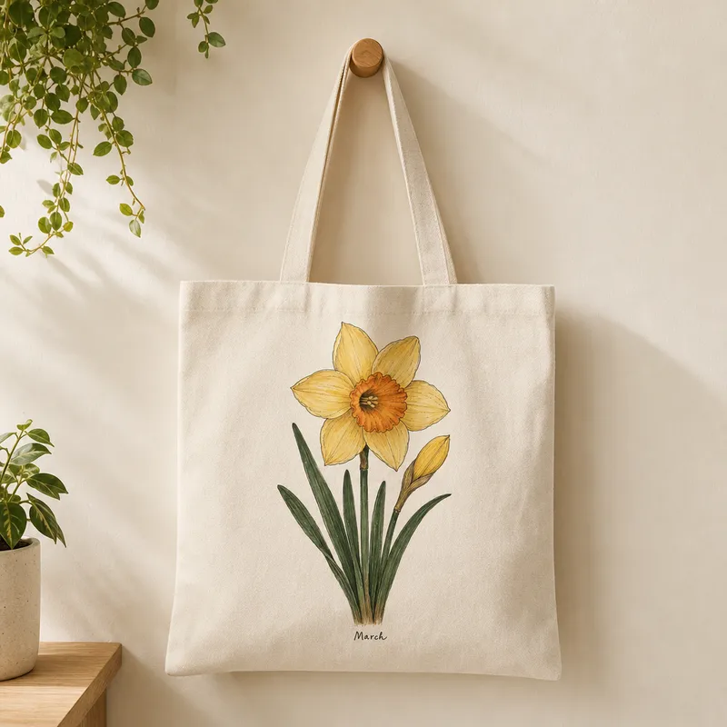 March Daffodil Tote Bag