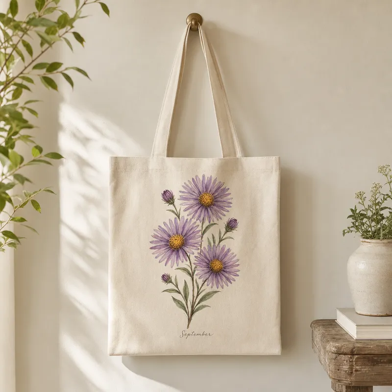 September Aster Tote Bag