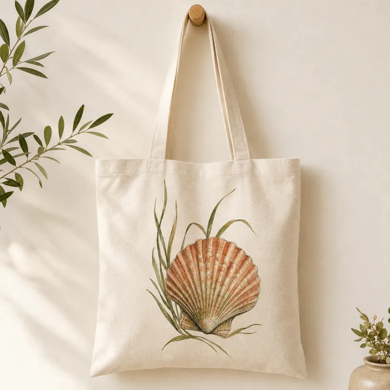 Shell and Seagrass Tote Bag