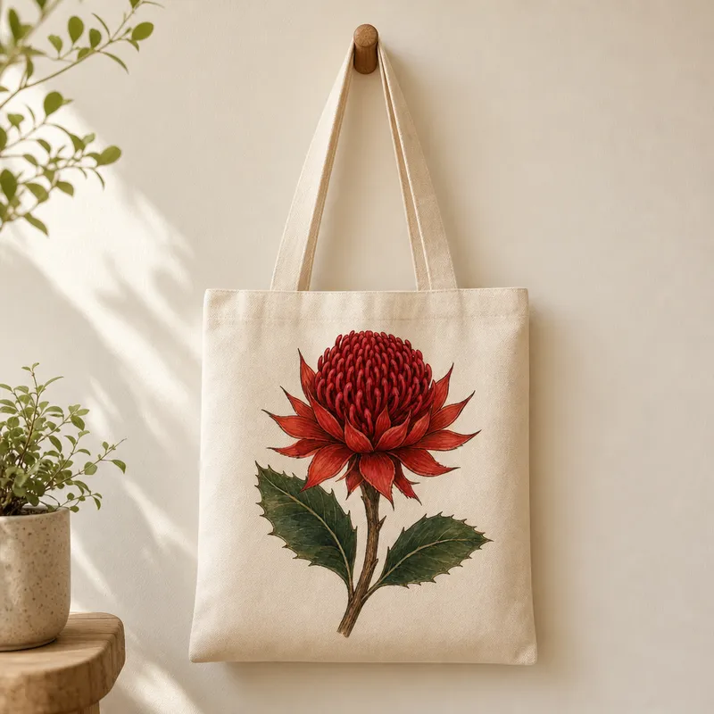 Waratah Bloom Tote Bag